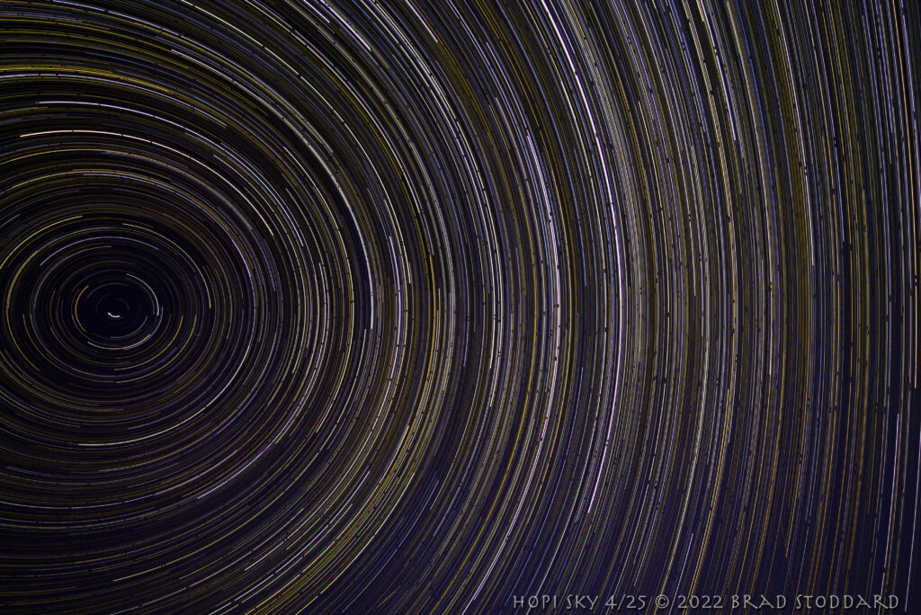 Looking for Lyrids - Startrails at Hotevilla, Hopi, April 25, 2022