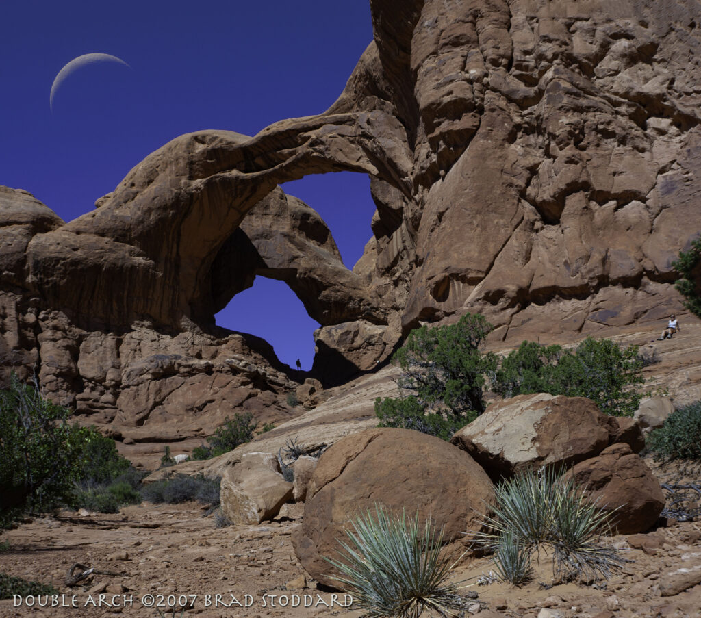 Double Arch & Moon