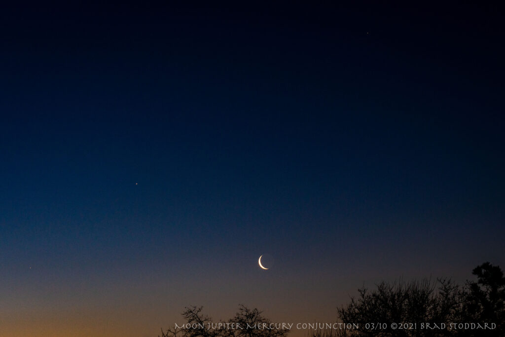 Moon - Jupiter - Mercury Conjunction